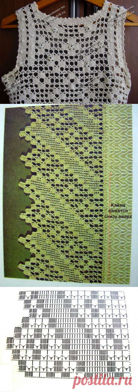 Сарафан в филейной технике