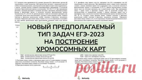А вот и видеоразбор НОВЫХ* задач
Сделал быстрый разбор новых задач на построение хромосомных карт, которые могут встретиться уже в этом году на ЕГЭ!
Приятного просмотра
