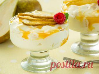 Творожное суфле с грушей - домашний рецепт от Простоквашино