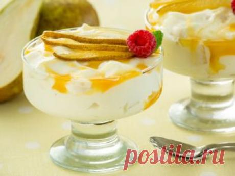 Творожное суфле с грушей - домашний рецепт от Простоквашино