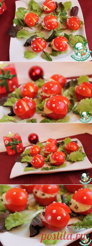 Закуска "Божьи коровки" с двумя начинками - кулинарный рецепт