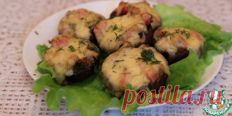 Грибы фаршированные ветчиной и сыром Кулинарный рецепт