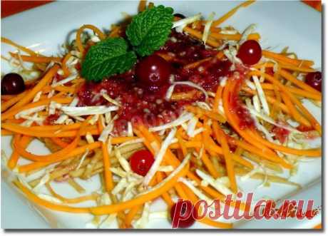 Салат ореховый с клюквенным соусом рецепт с фото пошагово - 1000.menu