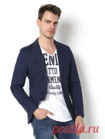 Мужской пиджак Tom Tailor цвет синий за 3 799 Р