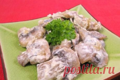 Шампиньоны в сметане - пошаговый кулинарный рецепт на Повар.ру