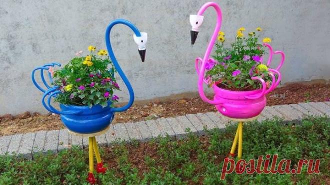 Шланг + бутылка стали диковинкой нашего участка! Бесподобно и красиво | Своими руками | Дзен