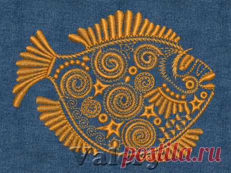 Кружевные рыбки 04 | Machine embroidery design