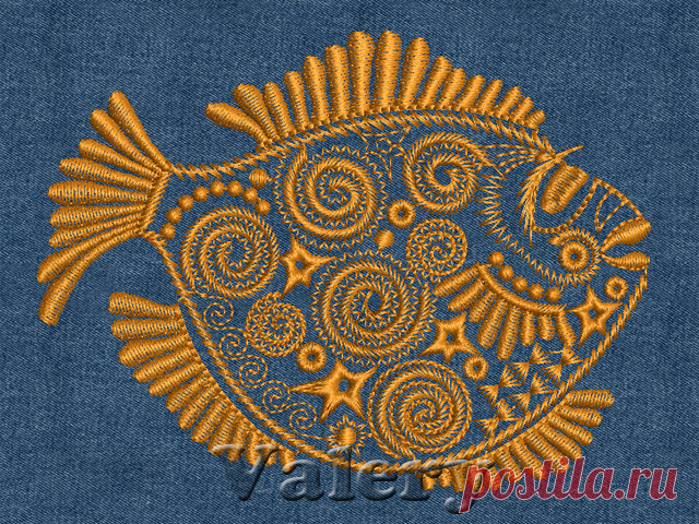 Кружевные рыбки 04 | Machine embroidery design