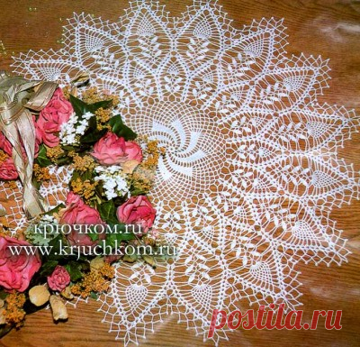 Салфетки крючком схемы - 20 фото и схем вязания