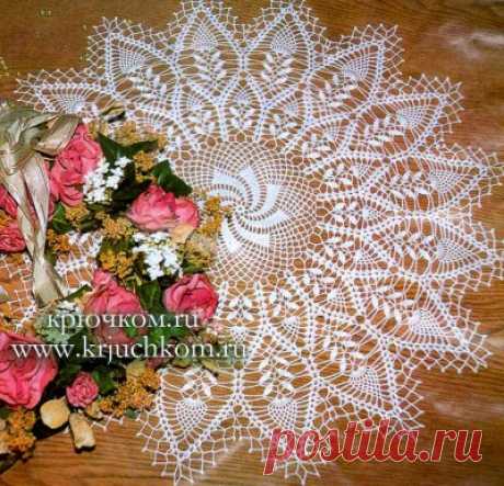 Салфетки крючком схемы - 20 фото и схем вязания