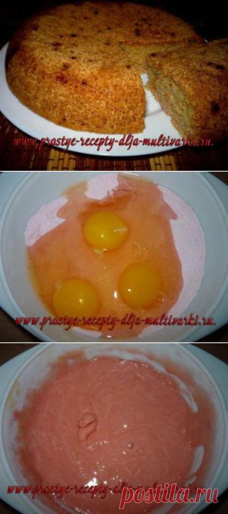 Пирог из киселя в мультиварке