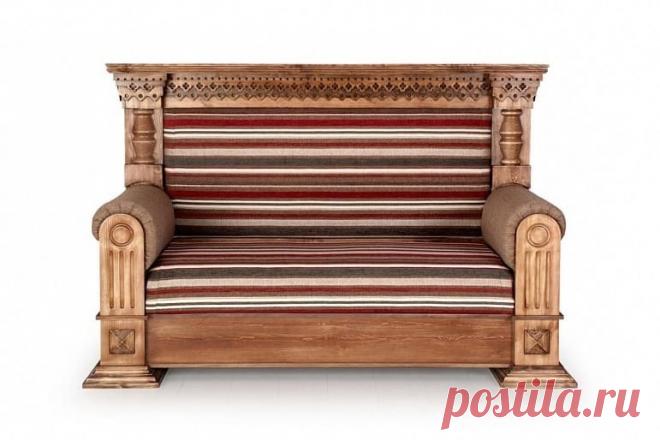 Диван с резьбой по дереву под старину «Country» купить по цене 245 150 руб. в Москве — интернет магазин chudo-magazin.ru