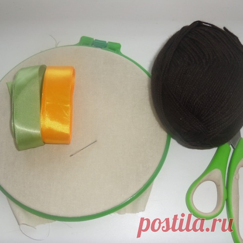 Вышить подсолнух лентами? Легко!