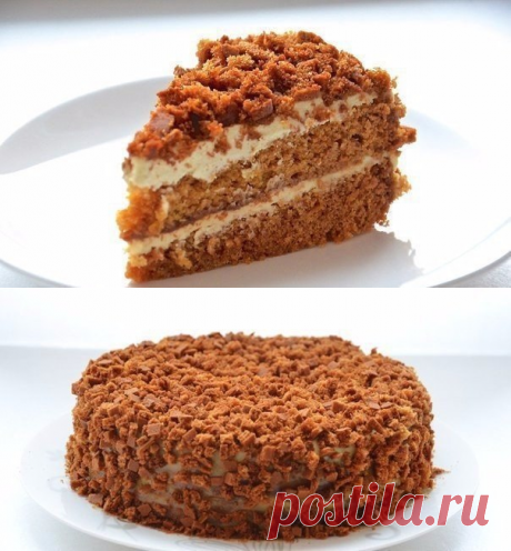Пышный медовик.