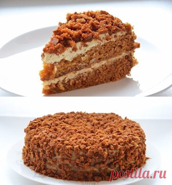 Пышный медовик.