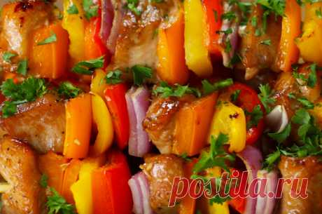 Honey-Garlic Chicken & Veggie Skewers