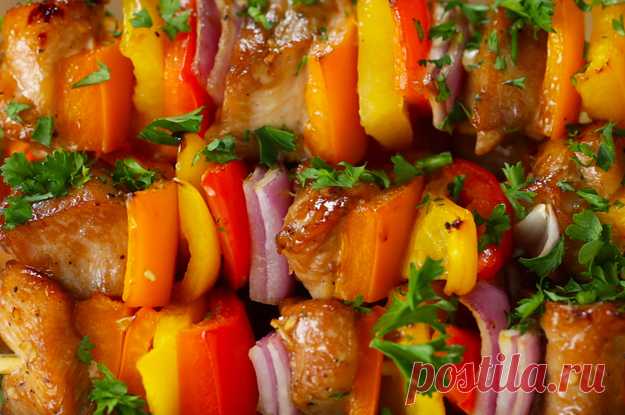 Honey-Garlic Chicken & Veggie Skewers