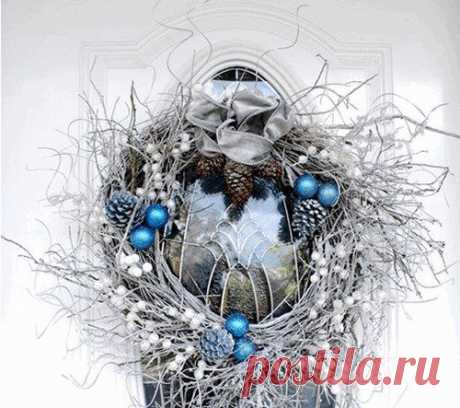 Очень красивый рождественский венок - мастер класс