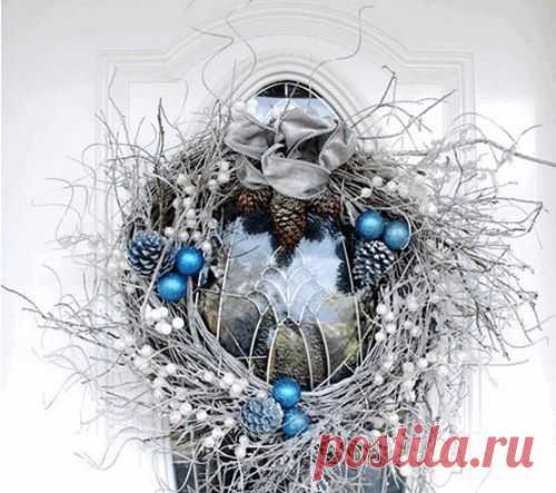 Очень красивый рождественский венок - мастер класс
