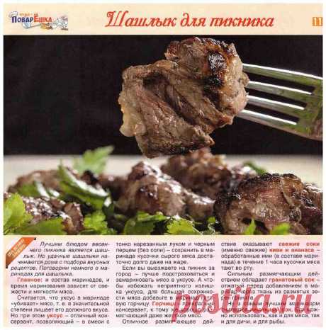 Маринады для шашлыка