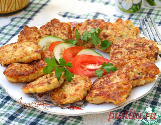 Оладьи из кабачков с индюшиным фаршем – кулинарный рецепт