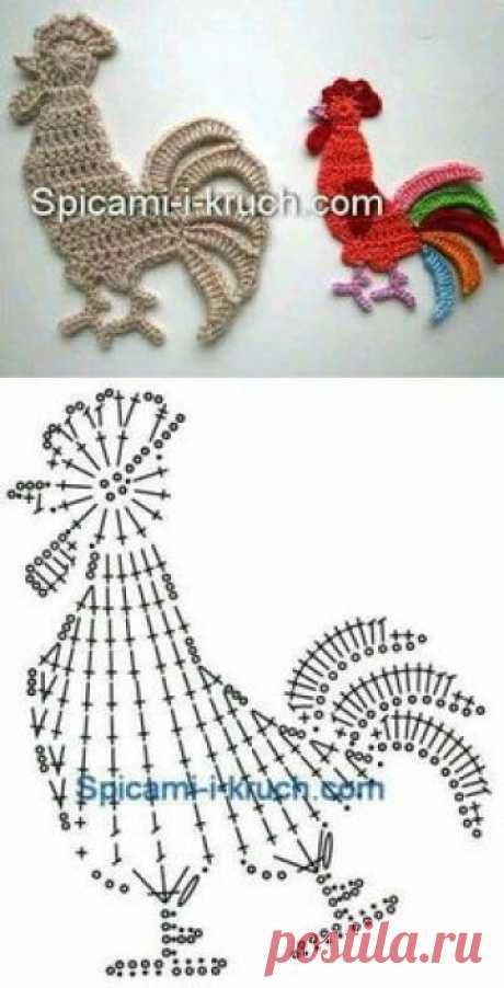 Crochet rooster