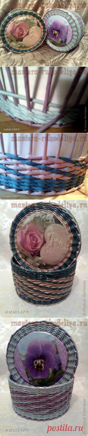 Два узора в одном. МК по плетению из газет | Золотые Руки