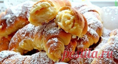 Вкусные булочки с нежным и сладким кремом «Патисьер»