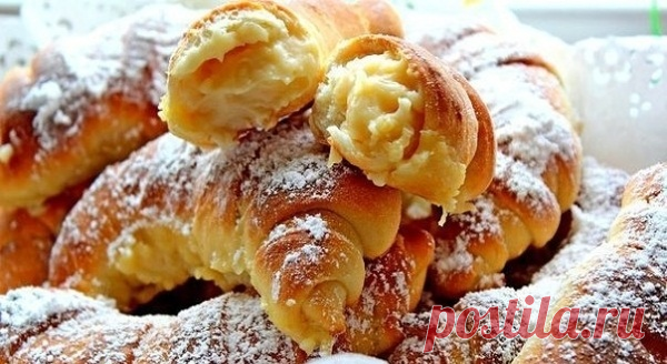 Вкусные булочки с нежным и сладким кремом «Патисьер»