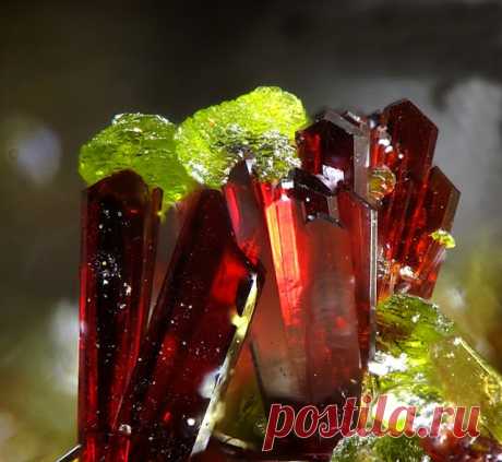 Superb Crystals of Gartrellite on Carminite From Namibia