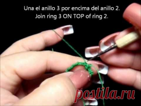 Frivolite-Tatting Lesson 112 - Ankars basico - anillos apilados - stacked rings