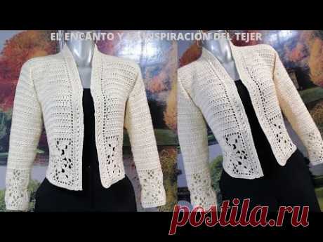 ELEGANTE Y DULCE BOLERO A CROCHET UTAMU