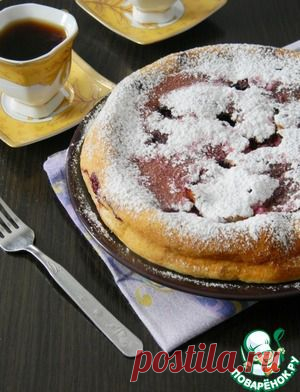 Кокосовая запеканка с вишней - кулинарный рецепт