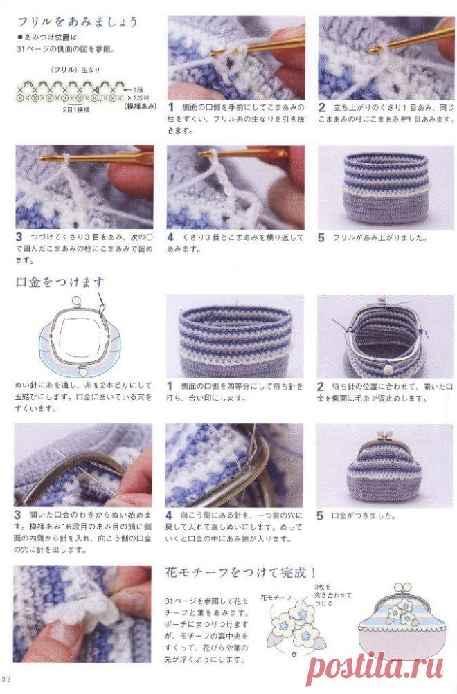 Hand-knitted cute bag - pouch 2015 | стр.32