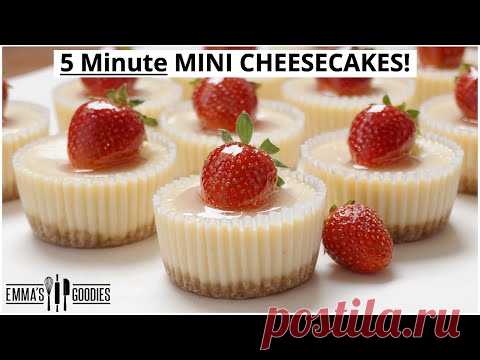 EASY 5 Minute MINI CHEESECAKES | Cheesecake bites 2 WAYS !