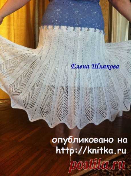 Вязаная спицами юбка. Работа Елены Шляковой, Вязание для женщин