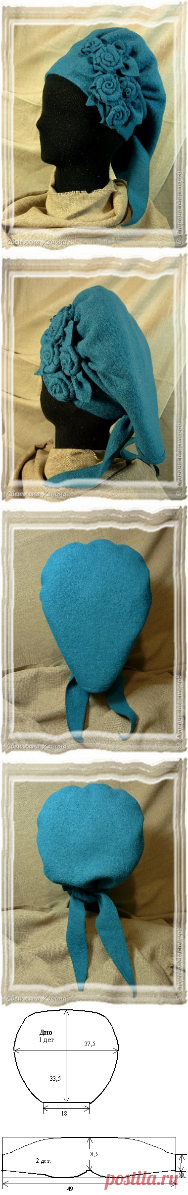 Повойник с выкройкой - Как сшить повойник. Что такое повойник / Мастер-класс Идеи