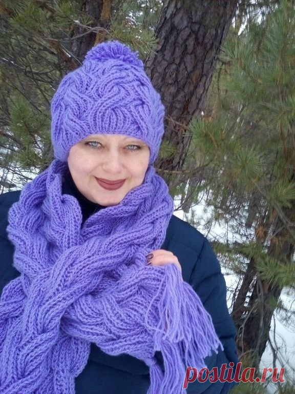 Модные женские шапки 👍🧶🌿спицами + схемы к узорам Вязаные шапки спицами