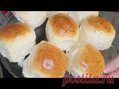 Простой рецепт булочек к чаю/ Легкие,пышные!