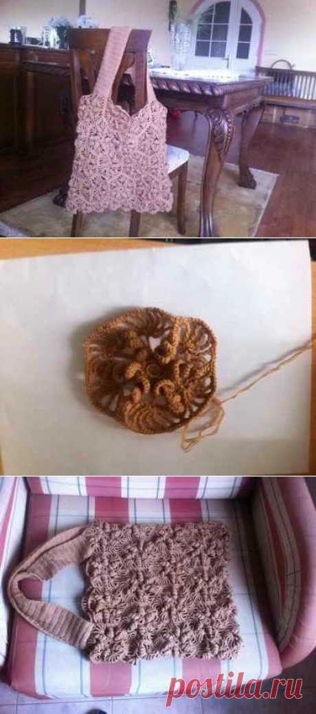 Сумка крючком из мотивов