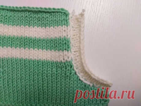 Как укрепить пройму/ Красивая линия подъема петель из проймы/ #мастеркласс  #вязание