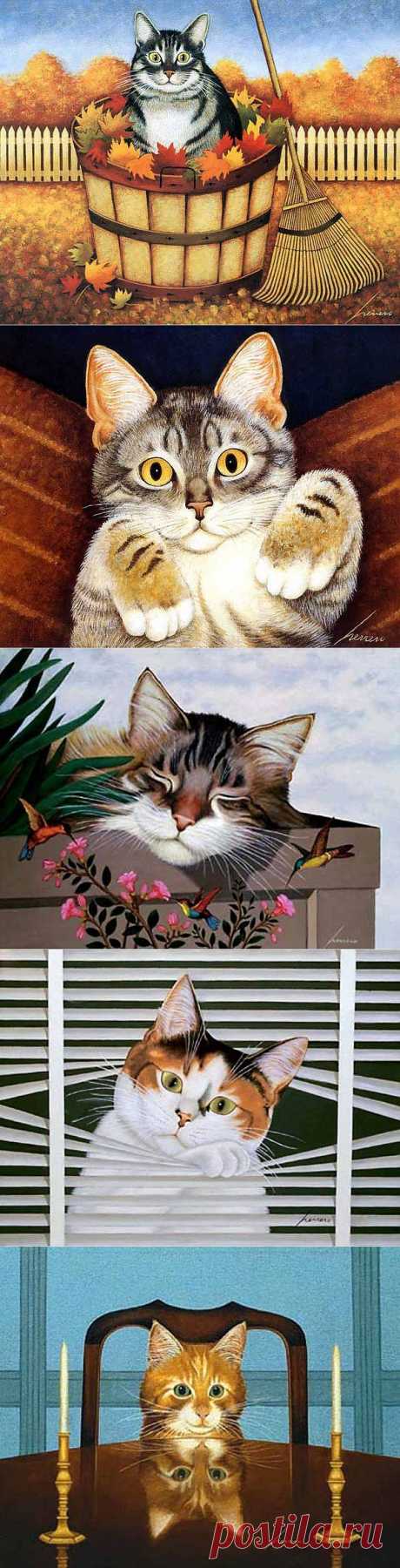 Блоги@Mail.Ru: Забавные кошечки в работах Lowell Herrero