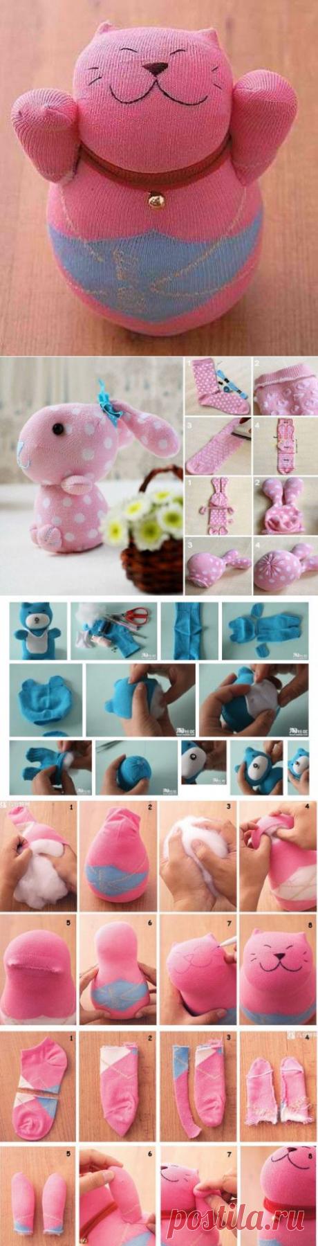 Мягкие игрушки из носков - просто, практично, дешево