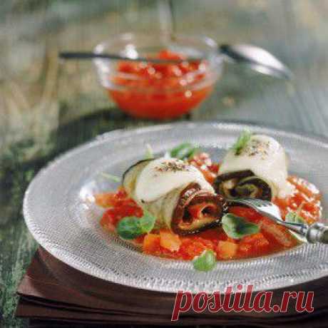 Рулеты из баклажана и моцареллы с приправой из рукколы рецепт – вегетарианская еда: закуски
