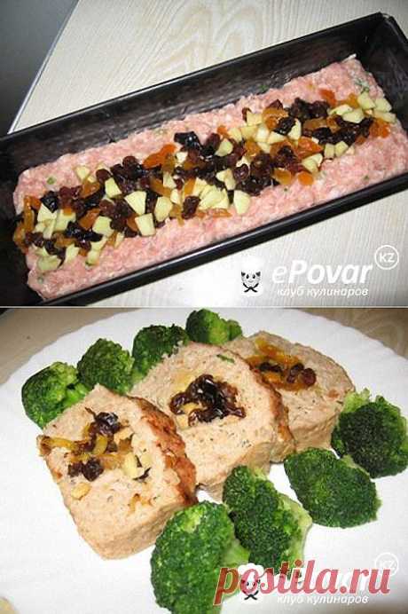 Рулет из индейки с фруктами — Рецепт приготовления с фото — Горячие блюда, Блюда из фарша