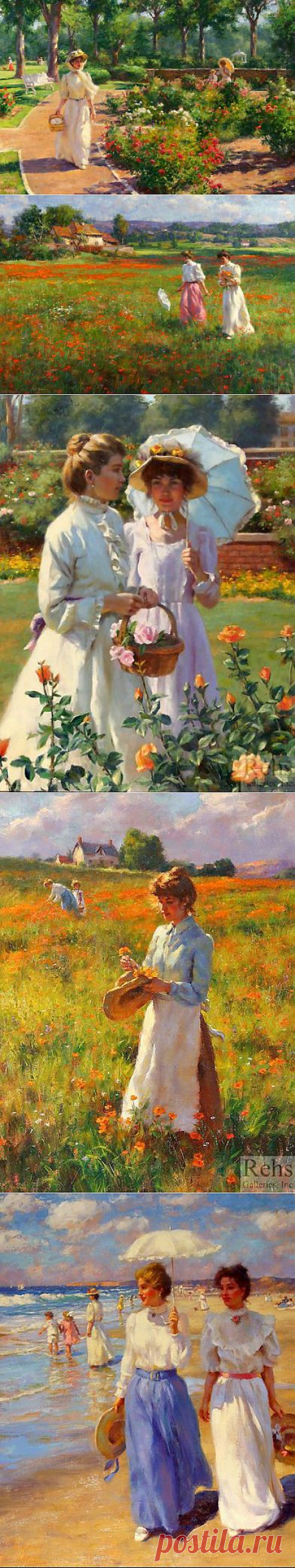 Художник Gregory Frank Harris. Романтик о женщинах | Usenkomaxim.ru