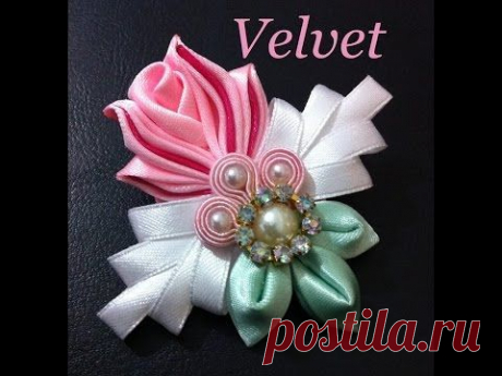 tecnica kanzashi paso a paso - Google Search