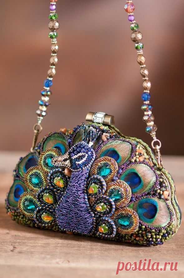 peacock purse | Bags & beads