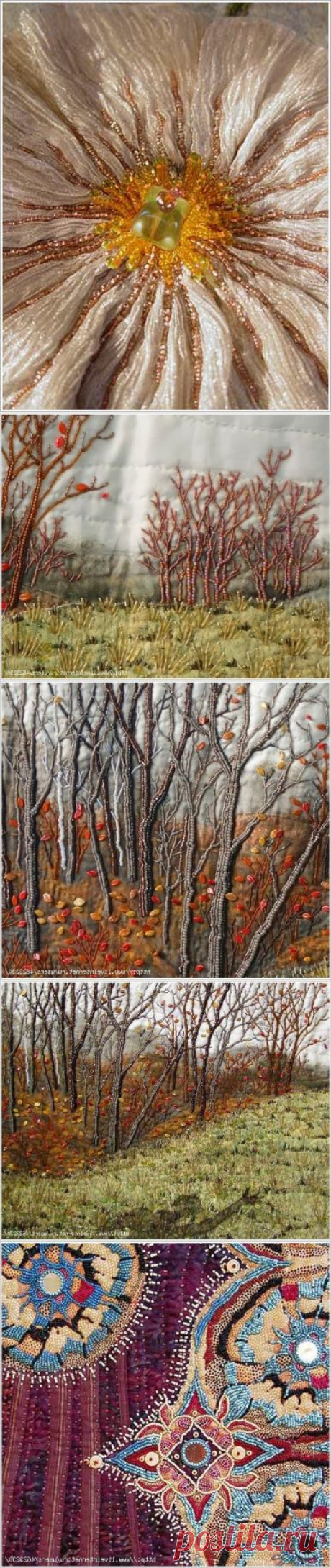 Чудо:картины из ткани и бисера. Hand beaded paintings ~ HandMadiya.com