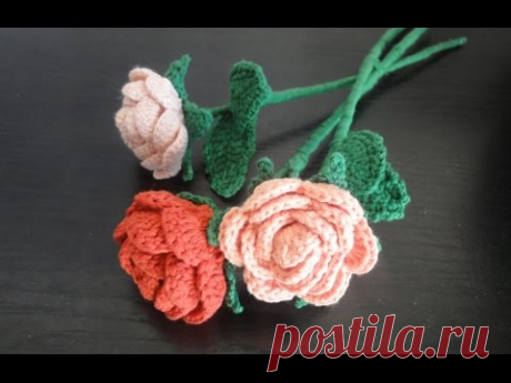 Вязаная роза Rose Crochet